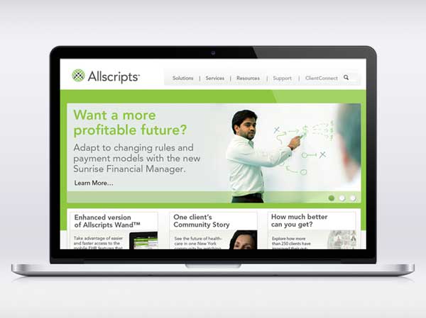 Allscripts Website UI Design